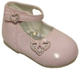 Dress Shoe w/ Heart on Side and On Strap-Velcro